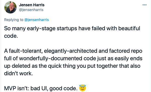 Screeshot of Jensen Harris tweet